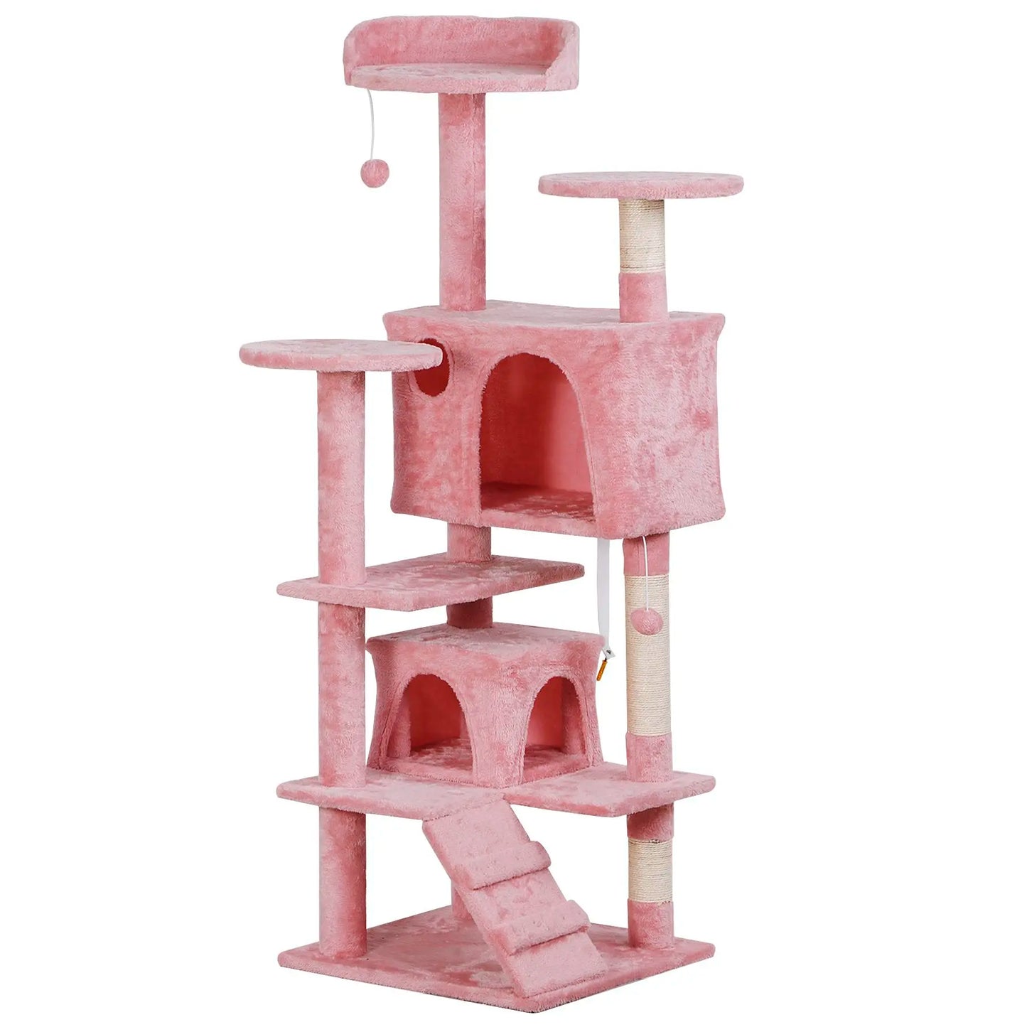 Segawe 55" Multi-Tier Cat Tree Condo - Ultimate Playground for Medium Cats with Plush Comfort, Secure Perches, and Engaging Scratching Posts!