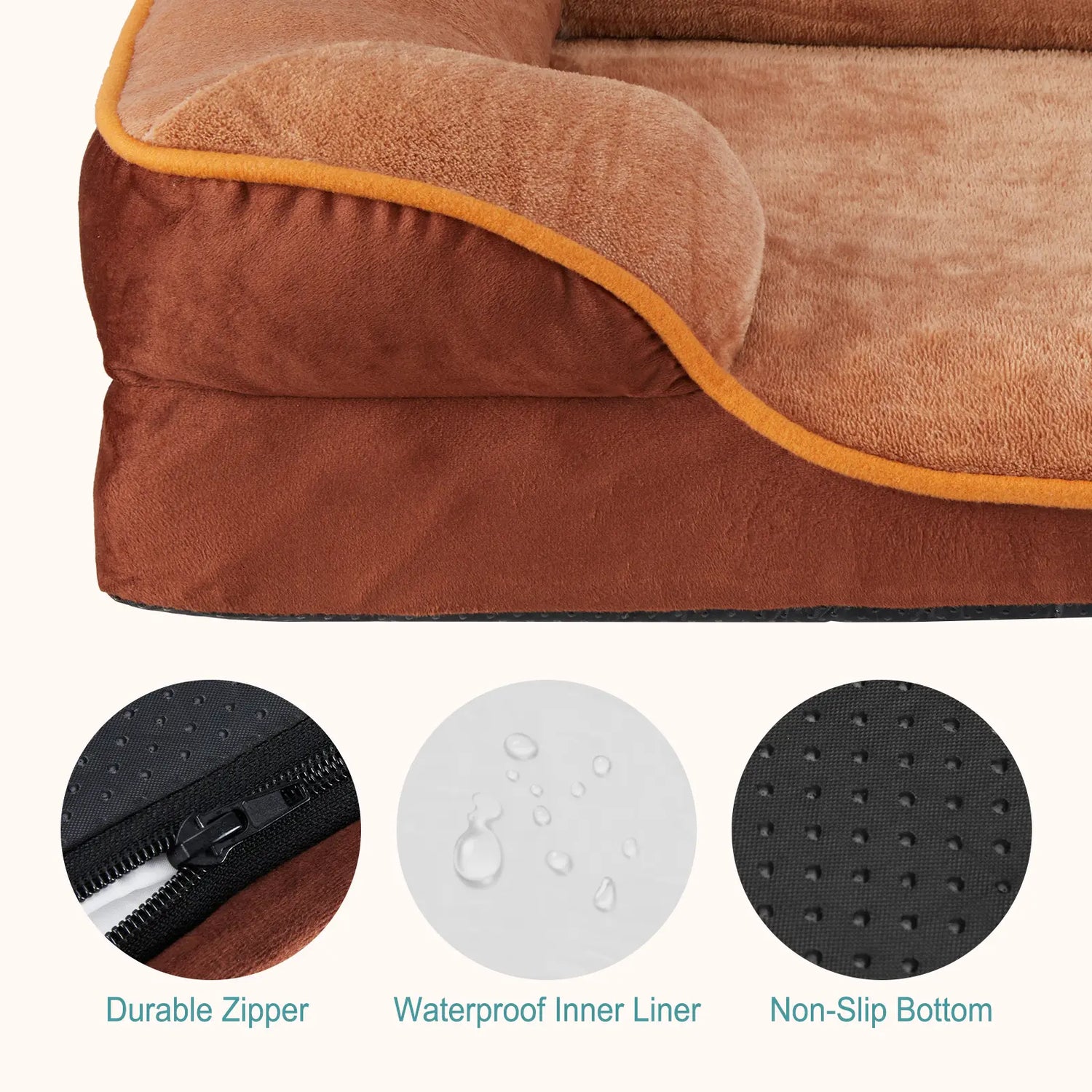 Orthopedic Memory Foam Dog Bed for Large Breeds - Ultimate Comfort and Joint Relief with Washable Cover and Non-Slip Waterproof Base