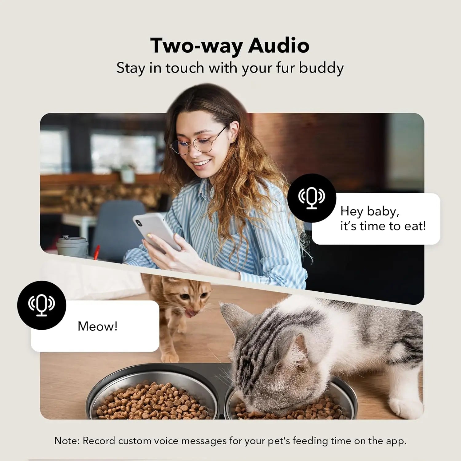 PETLIBRO Automatic Cat Feeder with HD Camera for Dual Pet Use, 5G WiFi Connectivity, Night Vision, Two-Way Audio, and Motion Alerts - 5L Capacity, Black