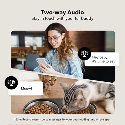 PETLIBRO Automatic Cat Feeder with HD Camera for Dual Pet Use, 5G WiFi Connectivity, Night Vision, Two-Way Audio, and Motion Alerts - 5L Capacity, Black