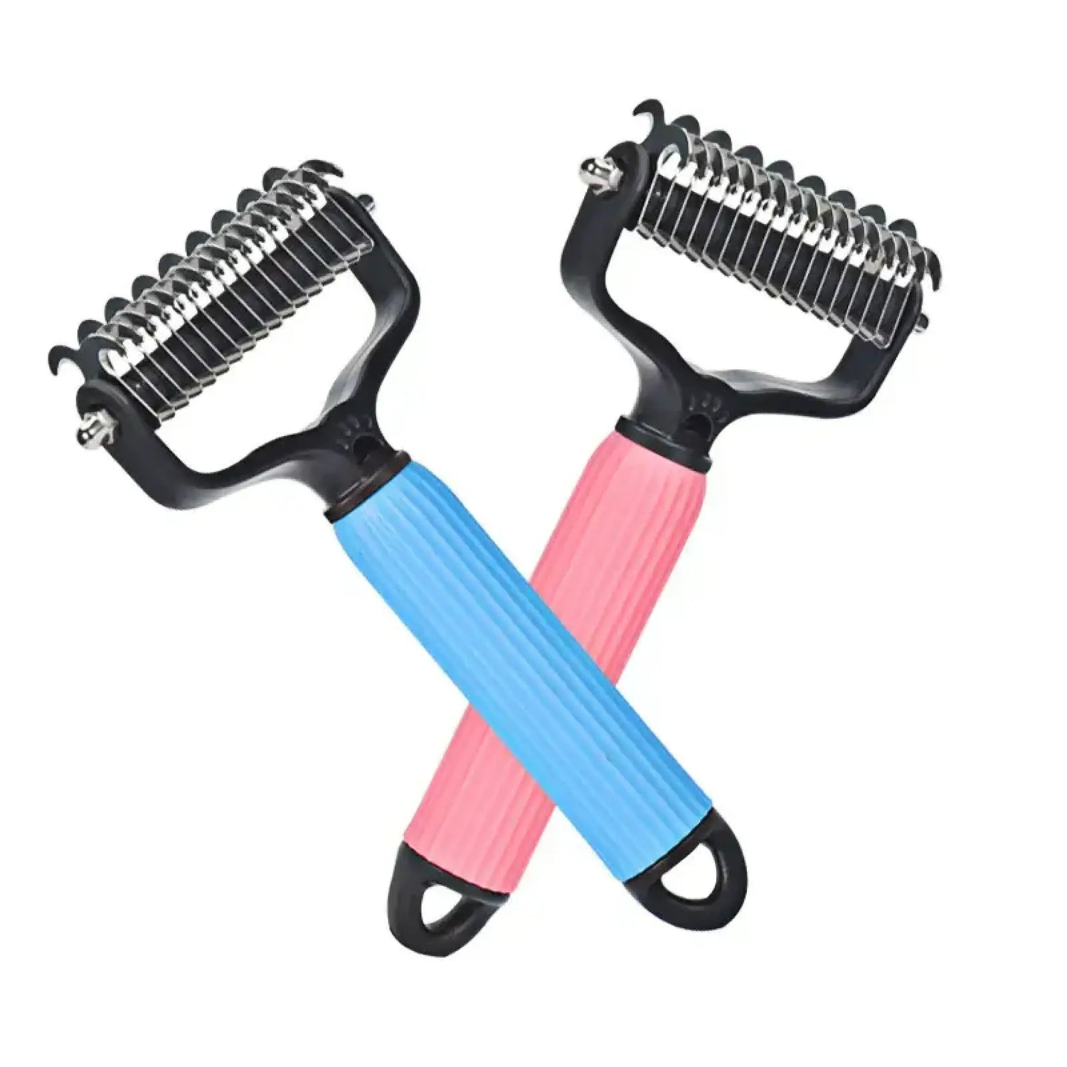 Ultimate Pet Grooming Tool: Double-Sided Stainless Steel Detangling Comb for Effortless Shedding and Matted Hair Removal
