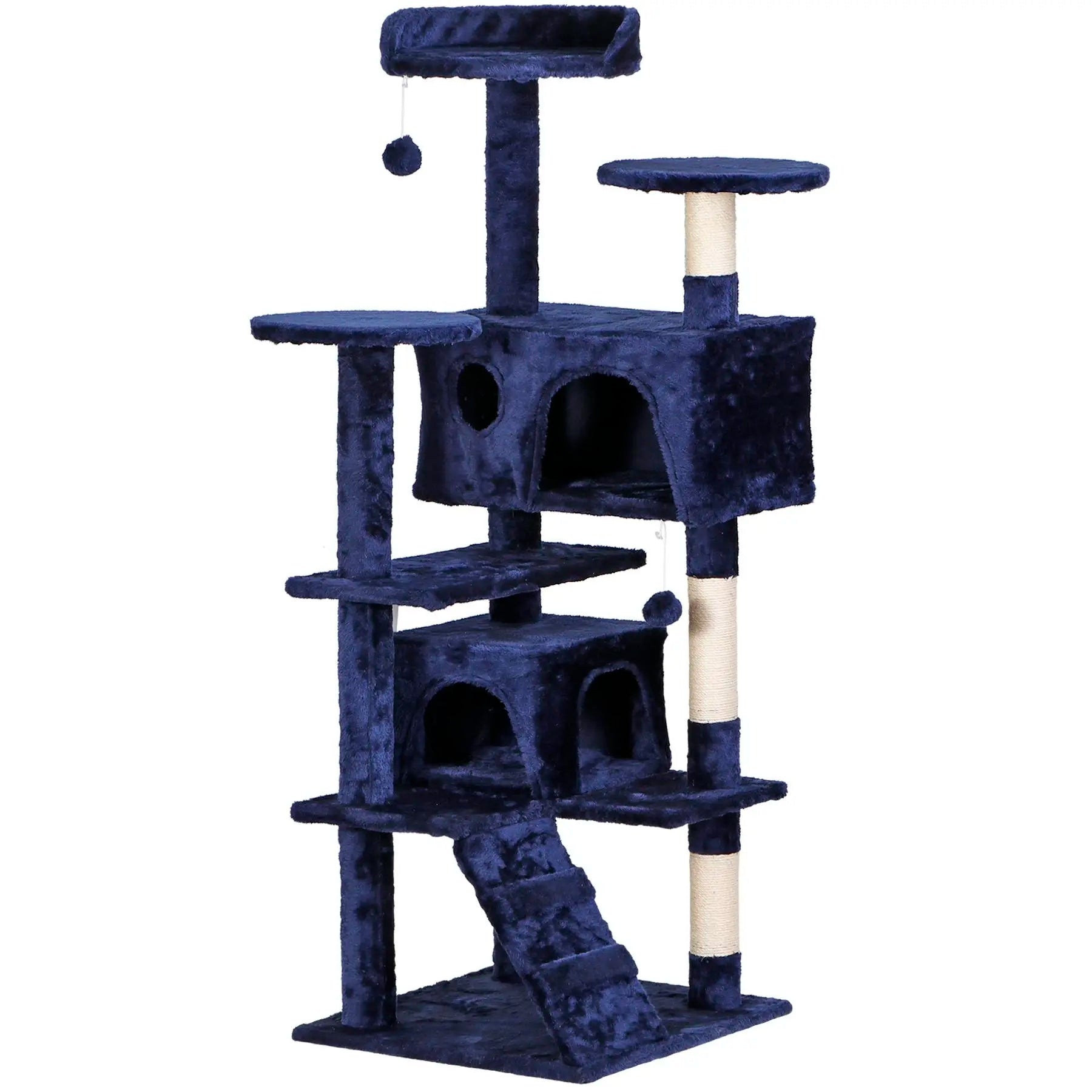 Segawe 55" Multi-Tier Cat Tree Condo - Ultimate Playground for Medium Cats with Plush Comfort, Secure Perches, and Engaging Scratching Posts!
