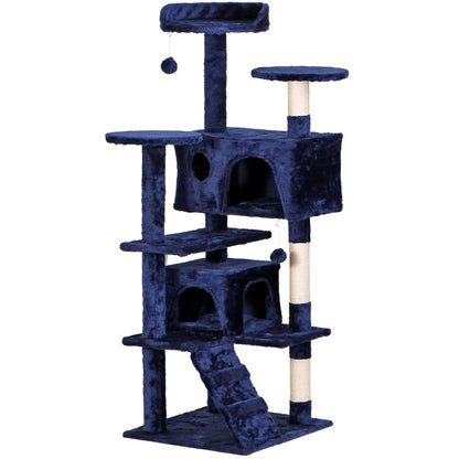 Segawe 55" Multi-Tier Cat Tree Condo - Ultimate Playground for Medium Cats with Plush Comfort, Secure Perches, and Engaging Scratching Posts!