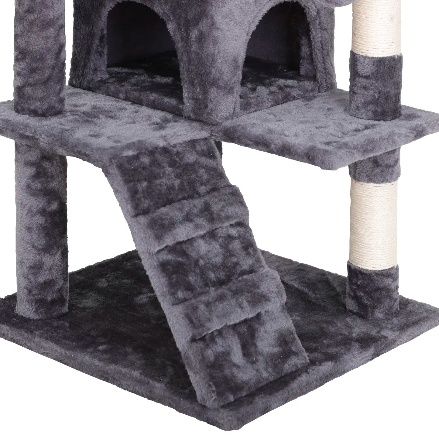 Segawe 55" Multi-Tier Cat Tree Condo - Ultimate Playground for Medium Cats with Plush Comfort, Secure Perches, and Engaging Scratching Posts!
