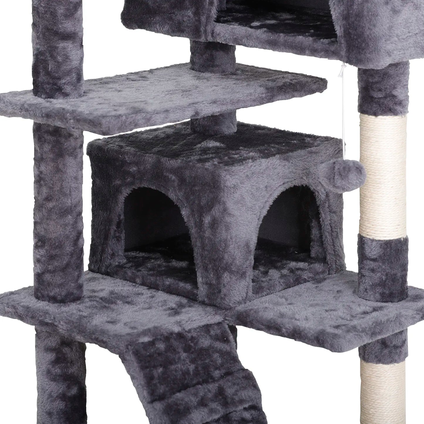 Segawe 55" Multi-Tier Cat Tree Condo - Ultimate Playground for Medium Cats with Plush Comfort, Secure Perches, and Engaging Scratching Posts!
