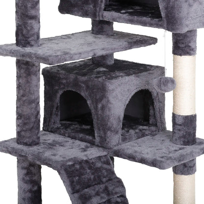 Segawe 55" Multi-Tier Cat Tree Condo - Ultimate Playground for Medium Cats with Plush Comfort, Secure Perches, and Engaging Scratching Posts!