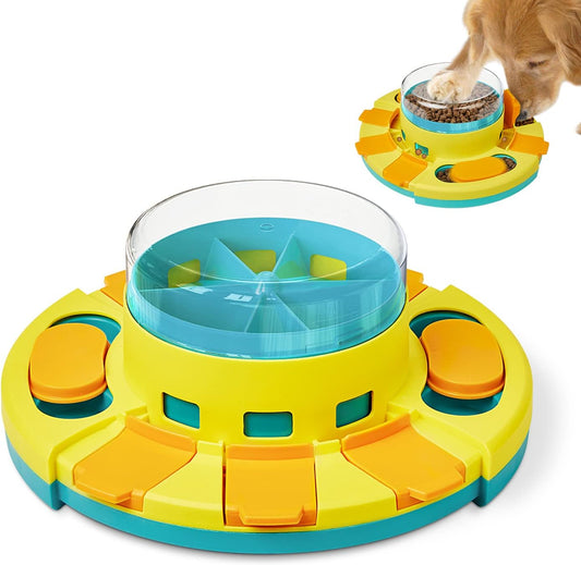 Interactive Dog Puzzle Toy - 2-Level Slow Feeder & Treat Dispenser for IQ Training and Fun - Perfect for All Breeds!